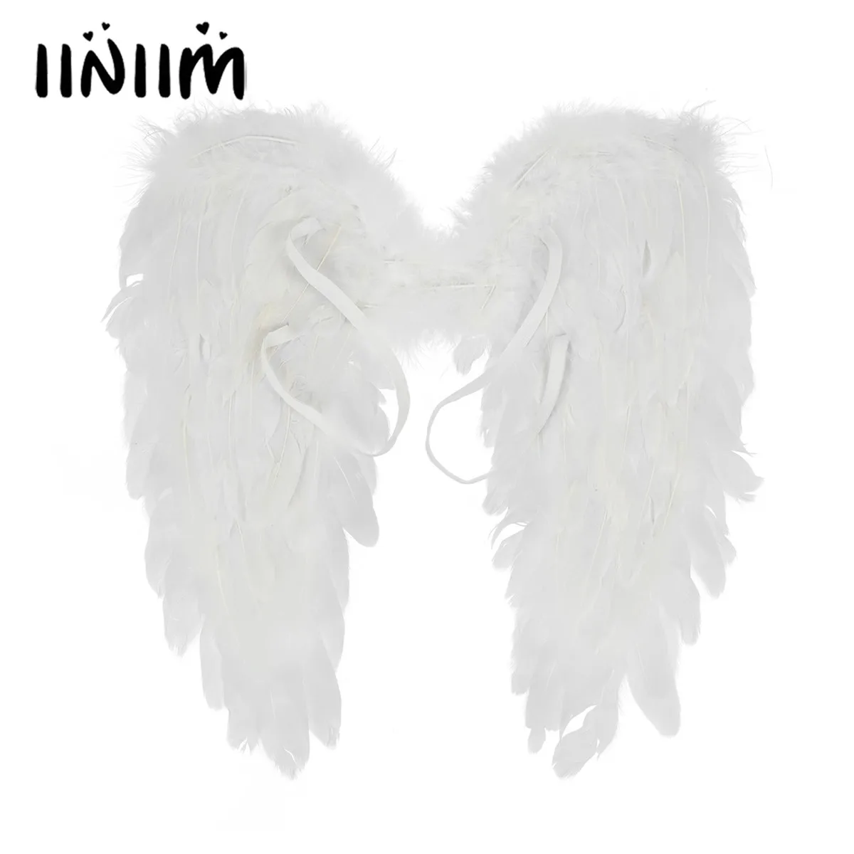 Angel Wings White Black Feather Wings Adult Children Birthday Gift Cosplay Wings Stage Show Halloween Christmas Party Costume