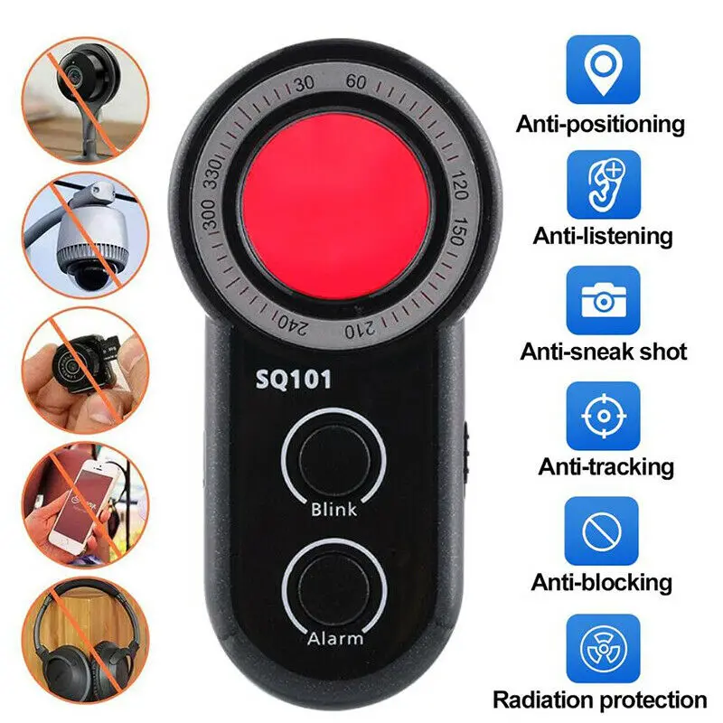 MINI SQ101 RF Signal Anti-spy Wave Full-Range Camera Scan Wireless Detector Finder Anti-surveillance Camera Detector Finder