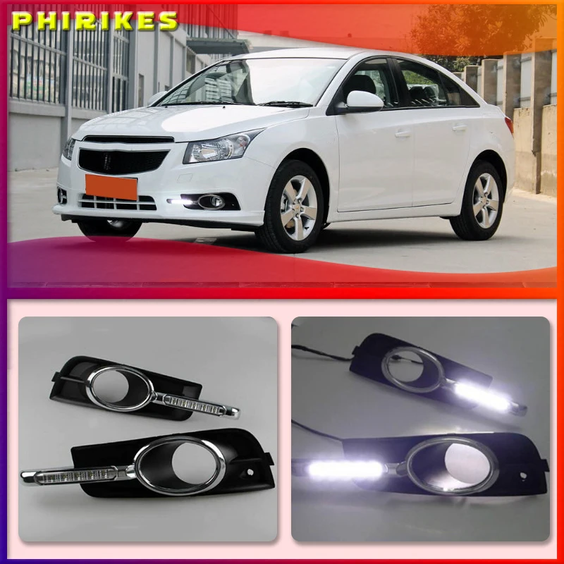 

LED Daytime Running Light DRL For Chevrolet Cruze 2009-2014 DRL Fog Lamp with Turn Signal Dimmed Light