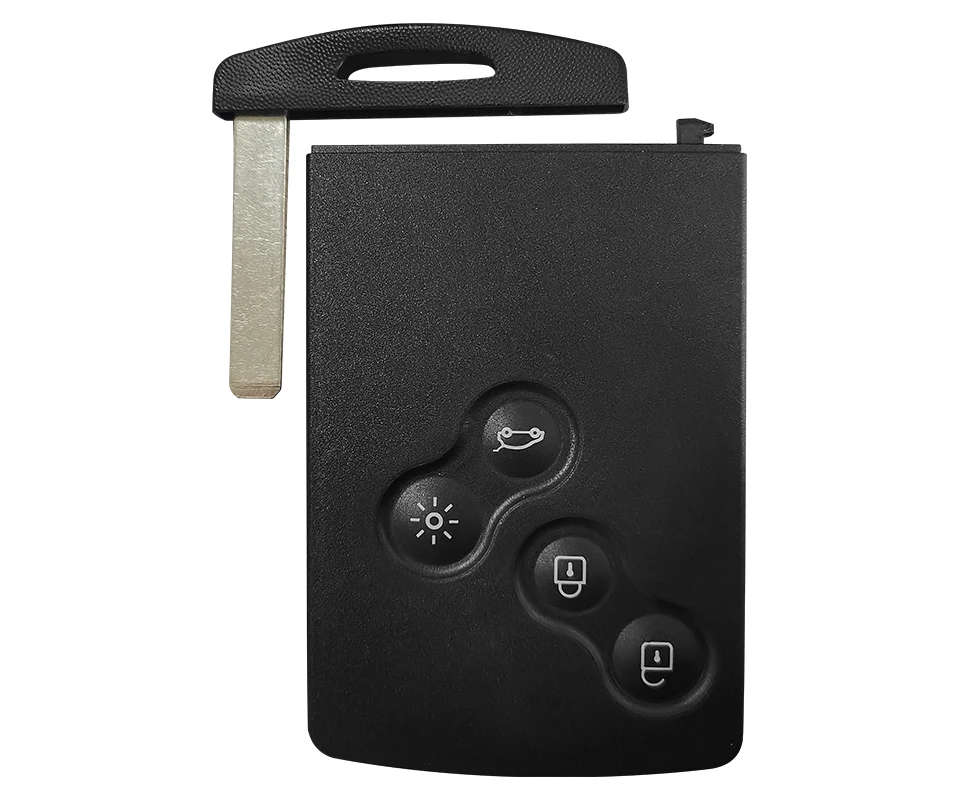 XNRKEY 4 Button 433MHz PCF7952 Chip Smart Card Remote Car Key Fob For Renault Megane 3 2008-2016 Keyless HandsFree