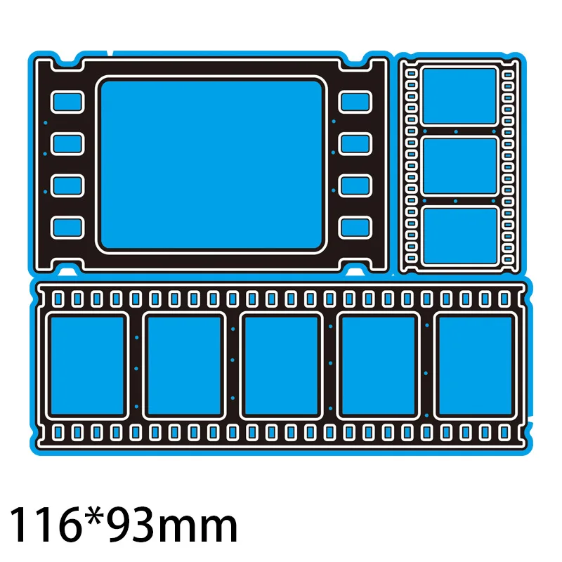 Cartes de cadre de film matrices de découpe en métal pour bricolage, scrapbooking fait à la main, cartes en papier d\'album, artisanat décoratif,