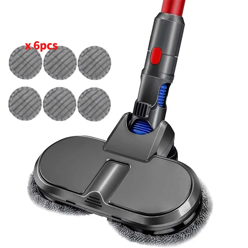 

Electric Cleaner Head Brush With 6PCS Mop Clothes For Dyson V7 V8 V10 V11 Cordless Vacuum Sweeping Machine Wet And Dry Dual-use