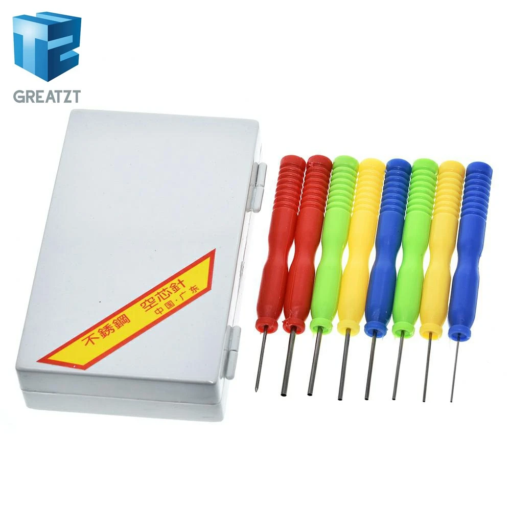 GREATZT Good Quality 8 Pcs/Lot Mixed Stainless Steel Non-stick Tin Hollow Core Needle Kits For Soldering Assist Accessories