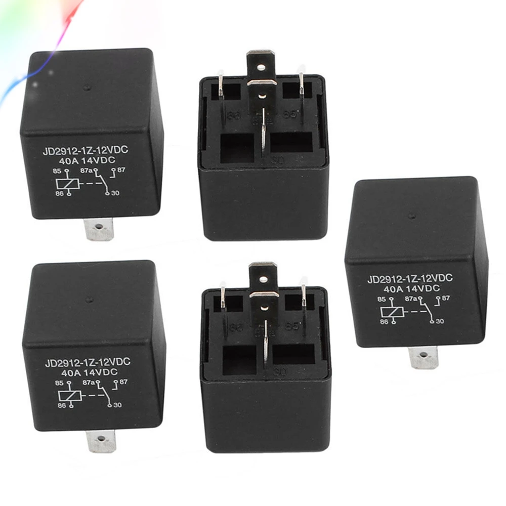 

JD2912 DC 12V 24V Coil 40A 5 Pins SPDT Vehicle Car Security Power Relay 5pcs