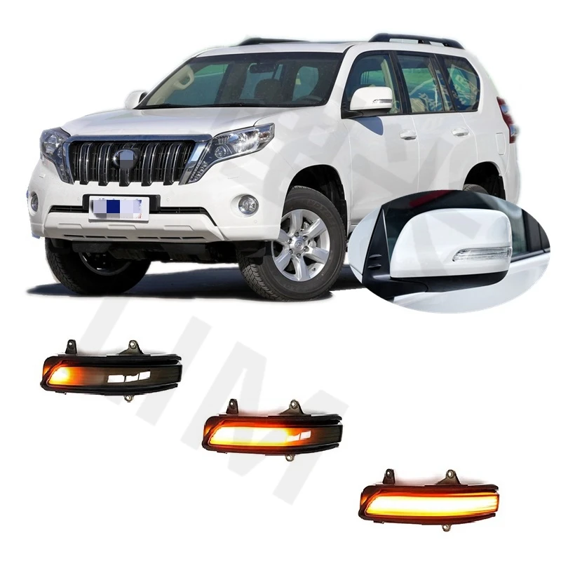 for Toyota Land Cruiser Prado 150 Series TRJ15  KDJ15 GRJ15 GDJ15 2009 - 2018 Dynamic LED Side Mirror Turn Light Signal Lamp