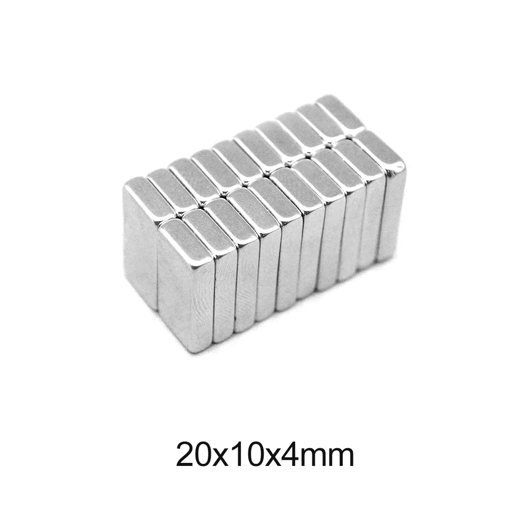 2/5/10/20/30/50/80PCS 20x10x4 mm Quadrate Rare Earth Neodymium Magnet 20x10x4mm Block Strong Powerful Magnets Sheet 20*10*4 N35