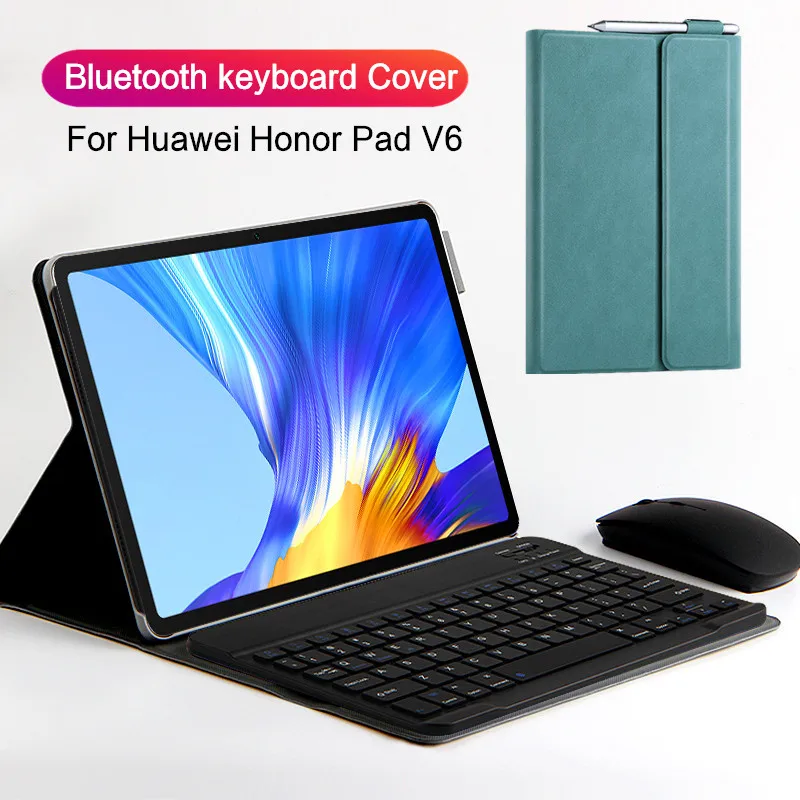 

Case For Huawei Honor Pad V6 10.4" 2020 KRJ-W09 AL00 Tablet Protective Bluetooth keyboard Protector Cover PU Leather Case mouse