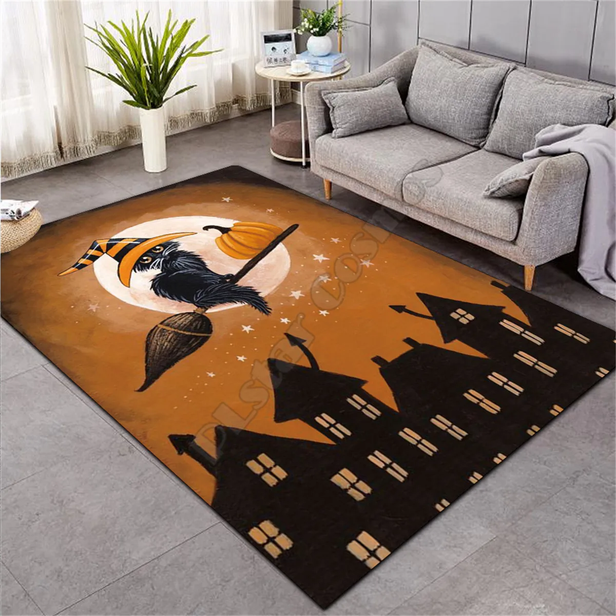 

Horror Cat Halloween Soft Flannel Lion 3D Printed Rugs Mat Rugs Anti-slip Large Rug Carpet Home Decoration 08