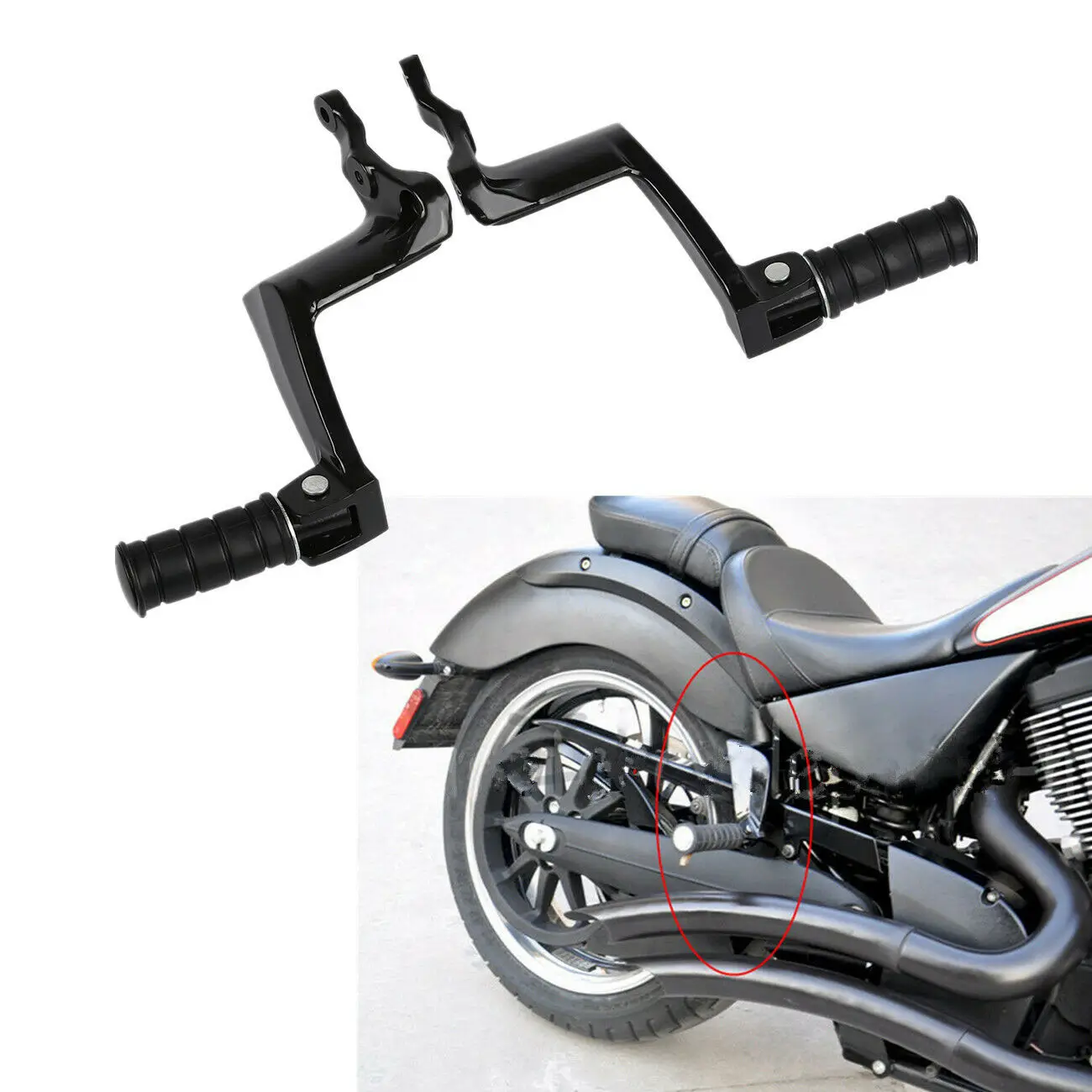 Rear Passenger Mount Foot Pegs Rests For Victory Vegas Boardwalk High ball Gunner Motorcycle