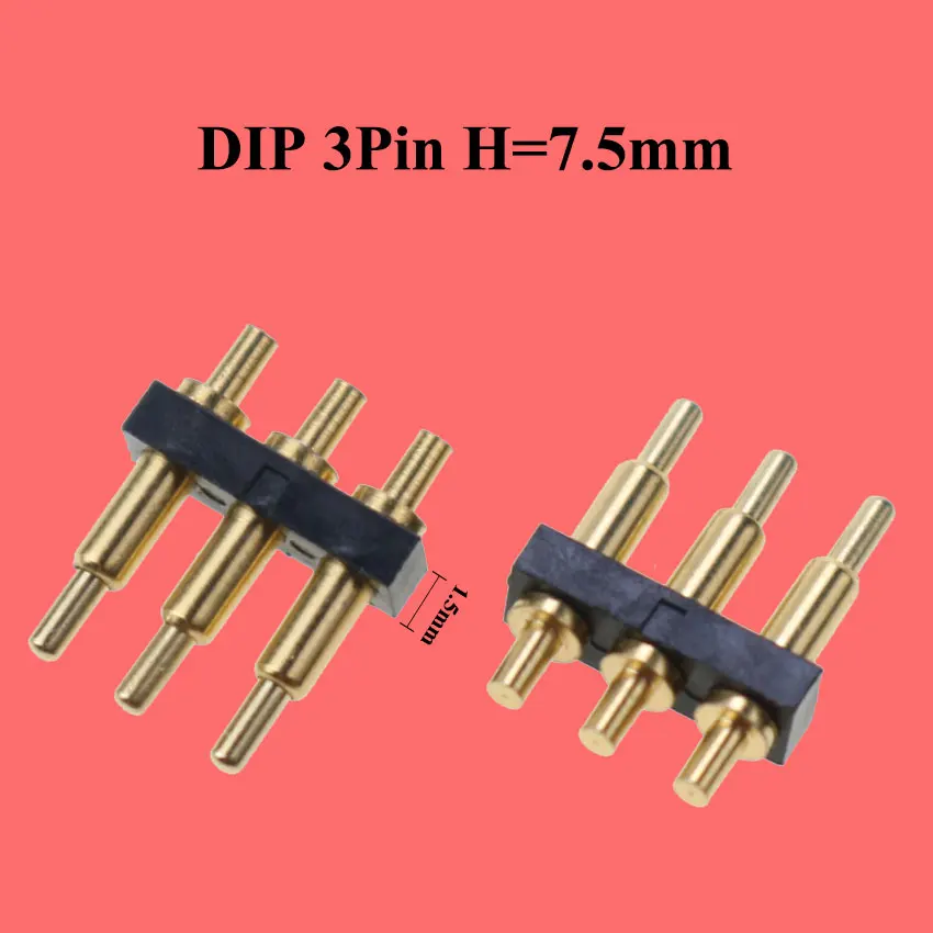 Cltgxdd 1PCS SMT DIP Pogo pin connector Pogopin Battery Spring Loaded Contact Test Probe Power Charge Header Pins 2.54 Grid