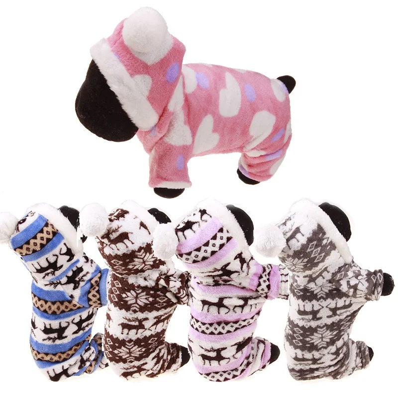 Soft Warm Pet Dog Jumpsuits Clothing for Dogs Pajamas Fleece Pet Dog Clothes for Dogs Coat Jacket Chihuahua Yorkshire Ropa Perro