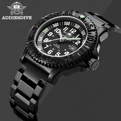 ADDIES  Military watch  NATO Nylon Quartz Watches Mineral Glass Stainless Steel Outdoor Luminous Trachea Diving Wrist watch Men