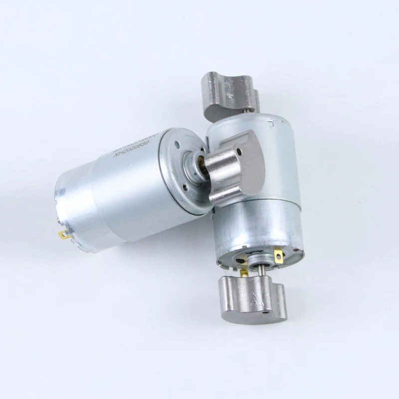 Motor Getaran DC 6V 12V 24V 8000Rpm Motor Mikro Ganda Penggetar Frekuensi Tinggi Kepala Berbentuk Kipas Getaran Ganda R-555