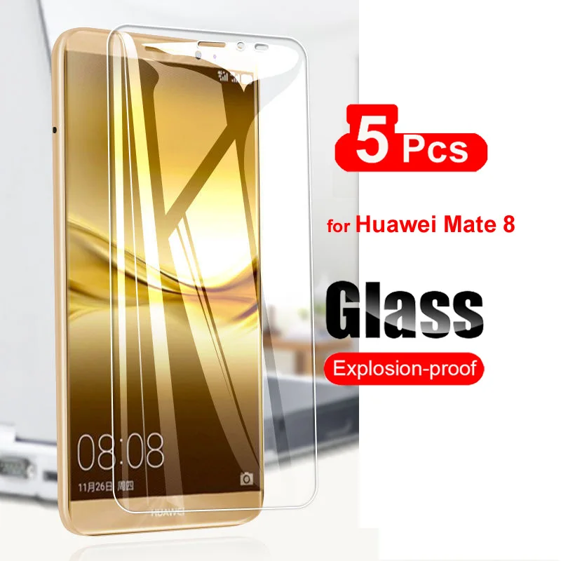 5Pcs Screen Protector For Huawei Mate 8 Mate8 HD Protective Film Ultra Thin For Huawei Ascend Mate 8 Tempered Glass 9H