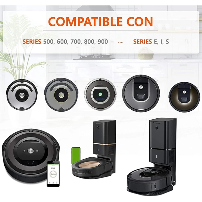 Lốp Xe Da Cho IROBOT ROOMBA Bánh Xe Series 500, 600 Năm 700, 800 Và 900 Chống Trơn Trượt, đại Độ Bám Dính Và Lắp Ráp Dễ Dàng.