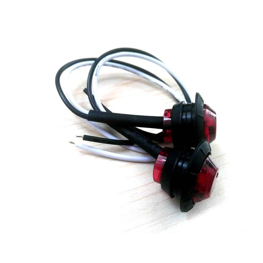 2 pz/lotto luci di ingombro laterali a Led per rimorchio 12V luci di segnalazione per camion lampada di segnalazione a LED luci per autobus per auto rosso/giallo/bianco