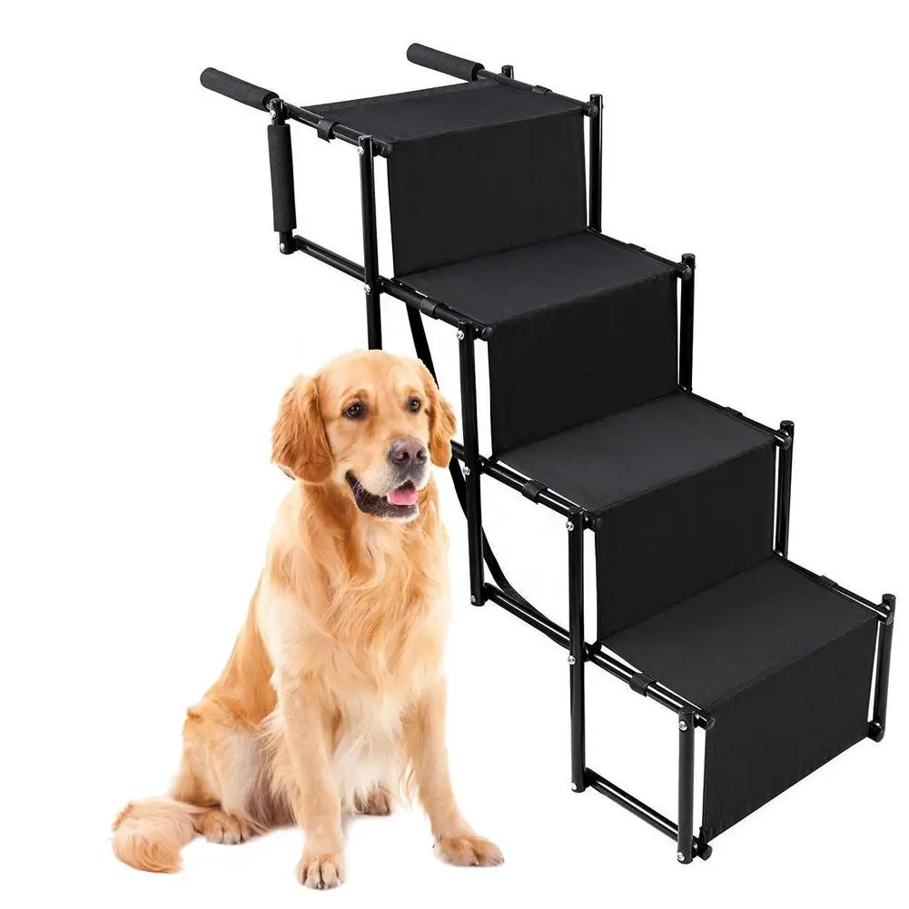 Car Dog Steps Pet Stairs Dog Ramp Lightweight Folding Pet Ladder Ramp Dog Stairs For High Beds, Trucks, Cars And SUV