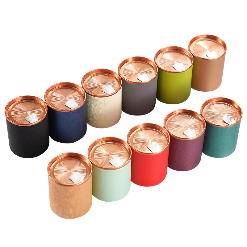 

400Pcs/Lot ECO Friendly Round Paper Container Disposable Tea Packaging Tube Candy Can Food Cylinder Multiple Color Options