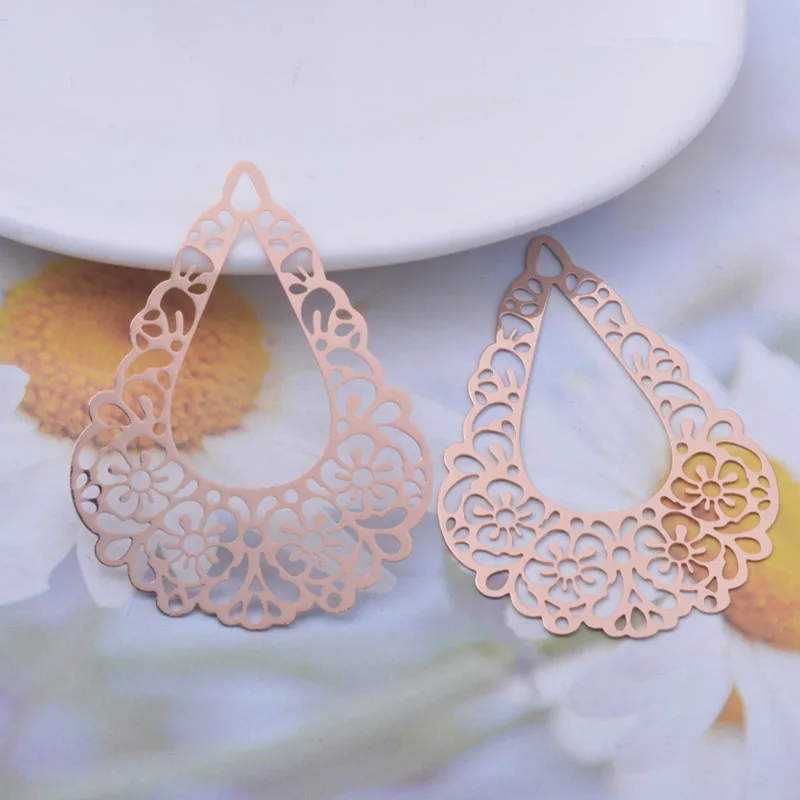 30 Stück AB6573 50*38mm Messing Silber Gold Farbe Anhänger DIY Ohrring Schmuck Zubehör – Detail 7
