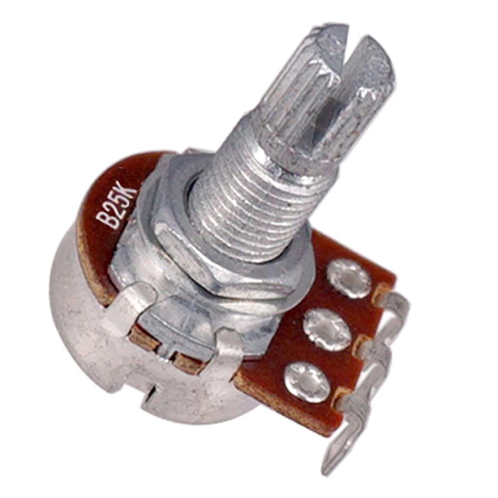 A25K / B25K AUDIO TONE CONTROL 18mm POTENTIOMETER POT for GUITAR OR BASS