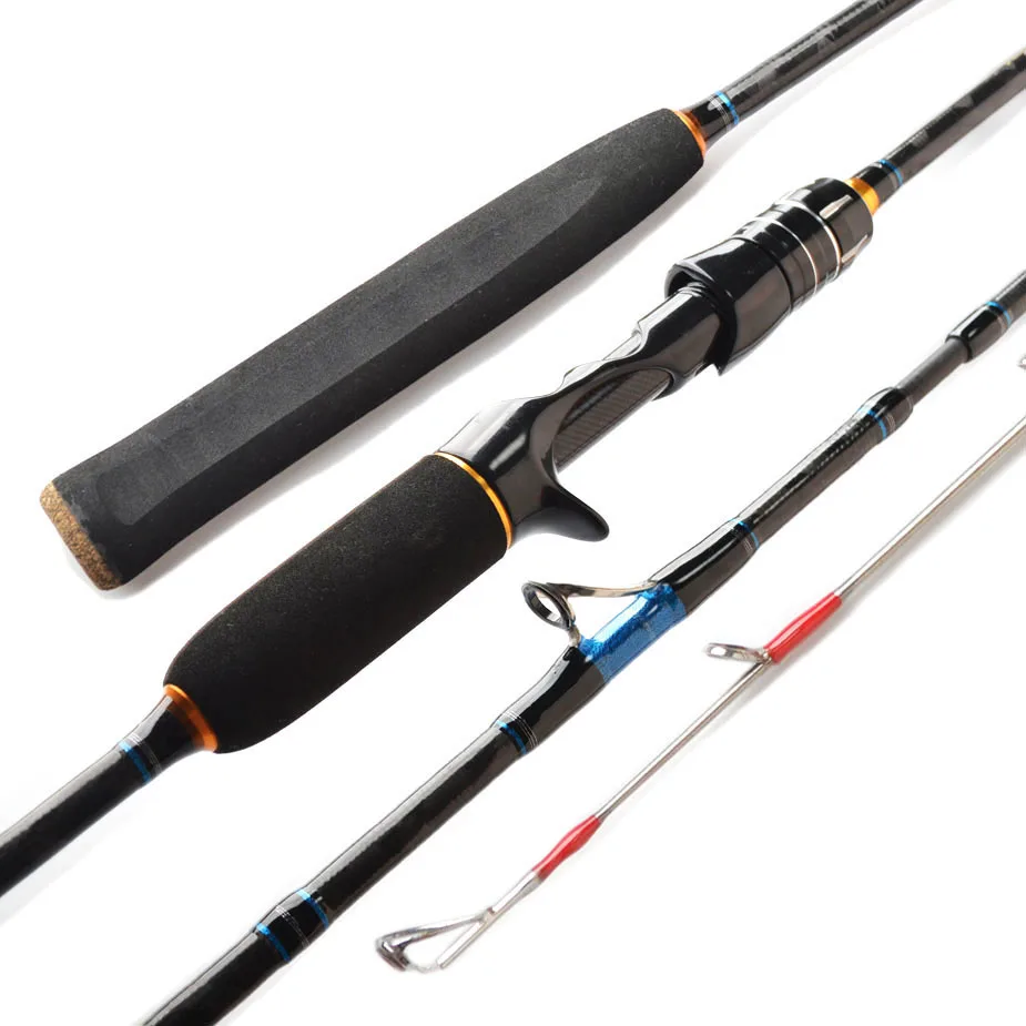 1.98m 2.1m Sea Boat Jigging Spinning Fishing Rod Baitcasting Carbon 2 Section Lure 50-180g Light Jig Rod Boat Fishing Saltwater