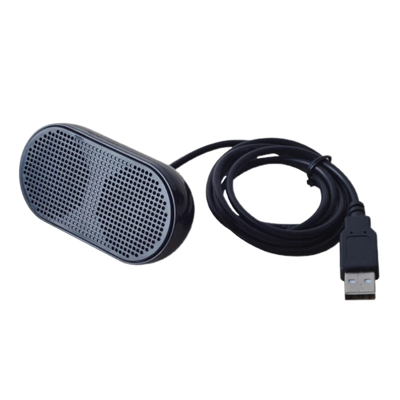 USB Speaker Portable Loudspeaker Powered Stereo Multimedia Speaker for Notebook Laptop PC(Black)