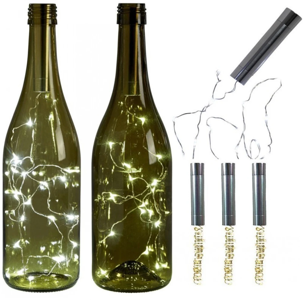 1.5m Christmas Wine Bottle Cork LED String Lights Fairy Lamp Wedding Home New Year Party Decor Fairy Light Props Glow Stick