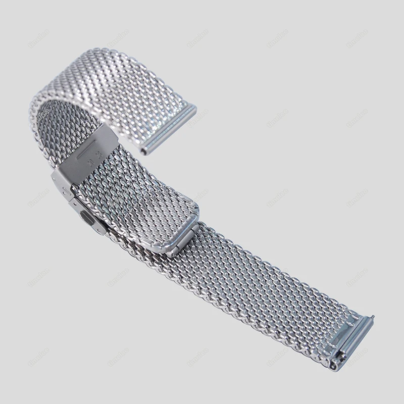 Mens Thickening  Shark Mesh Heavy Duty Milanese Stainless Steel Watch Bracelet Strap 18/20/22mm