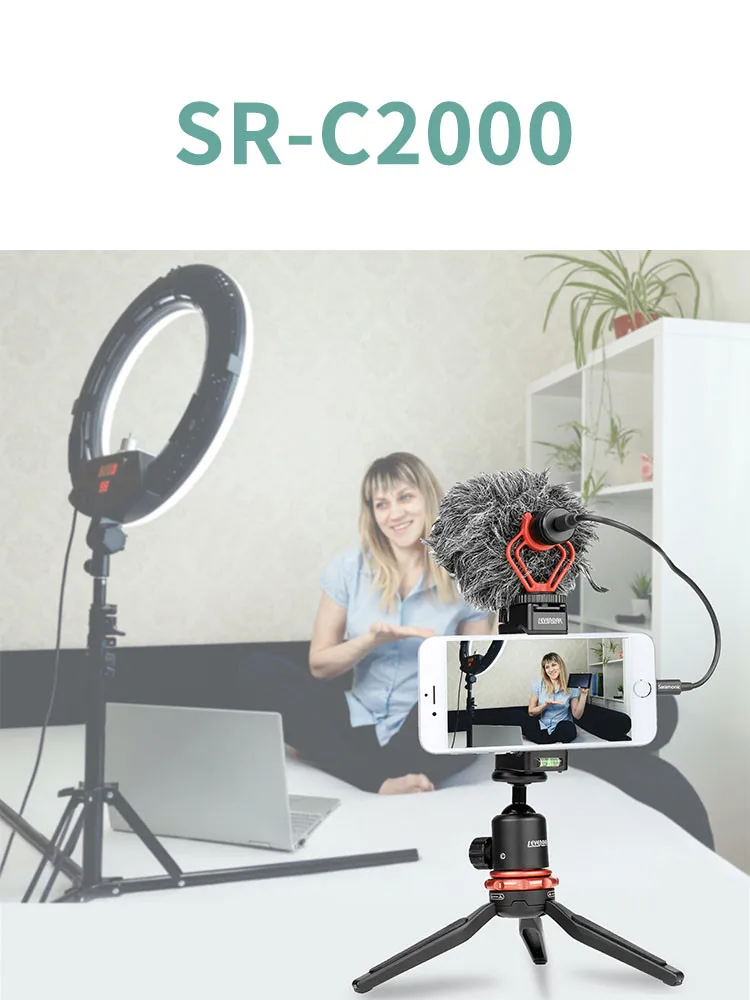 Saramonic SR-C2000 SR-C2001 SR-C2003 Audio Adapter for recording mono and stereo audio