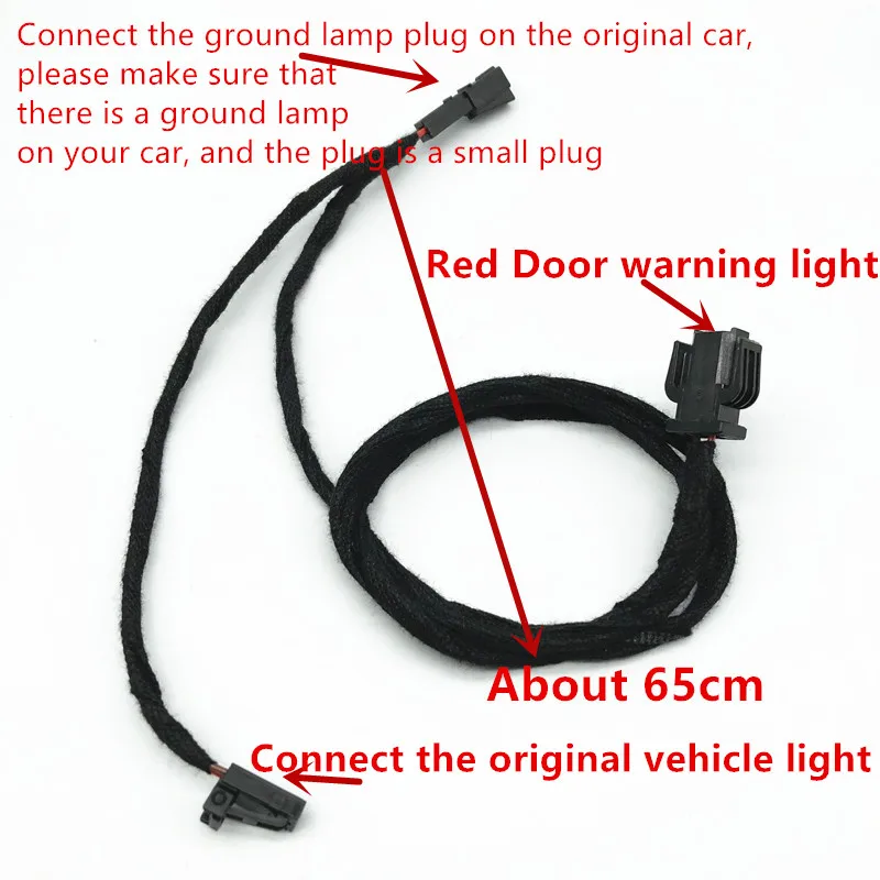 Car Interior Led Red Door Light Strobe Light Cable Wrie harness For Audi A1 A3 8V 8P A4 B8 B9 A5 A6 C6 C7 C8 A7 A8 Q3 Q5 Q7 TT