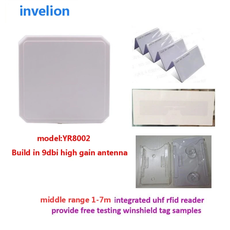 Mid-range Wiegand26 uhf rfid reader integrated antenna 5m long distance