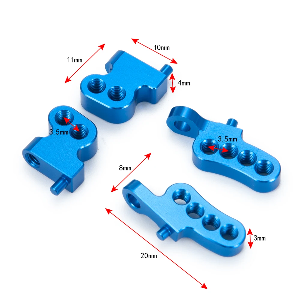 YEAHRUN Metal Aluminum Adjustable Front & Rear Upper Damper Shock Mount For 1/10 Tamiya CC01 RC Crawler Car Upgrade Parts