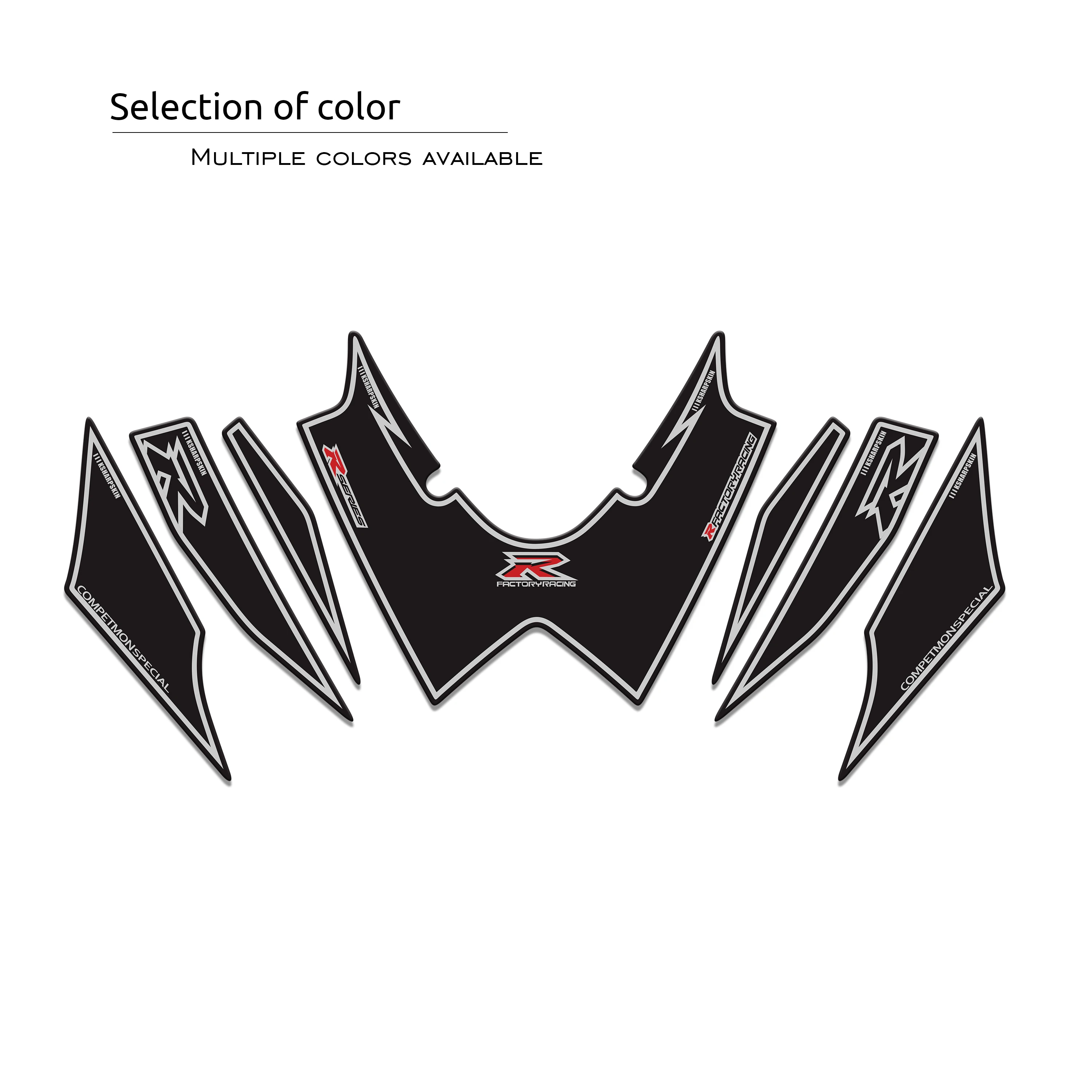 Motorcycle Front Fairing 3D Gel Protector decorative stickers for SUZUKI GSXR750 600 K8 2008 gsxr 600 k 8 Front Fairing Head