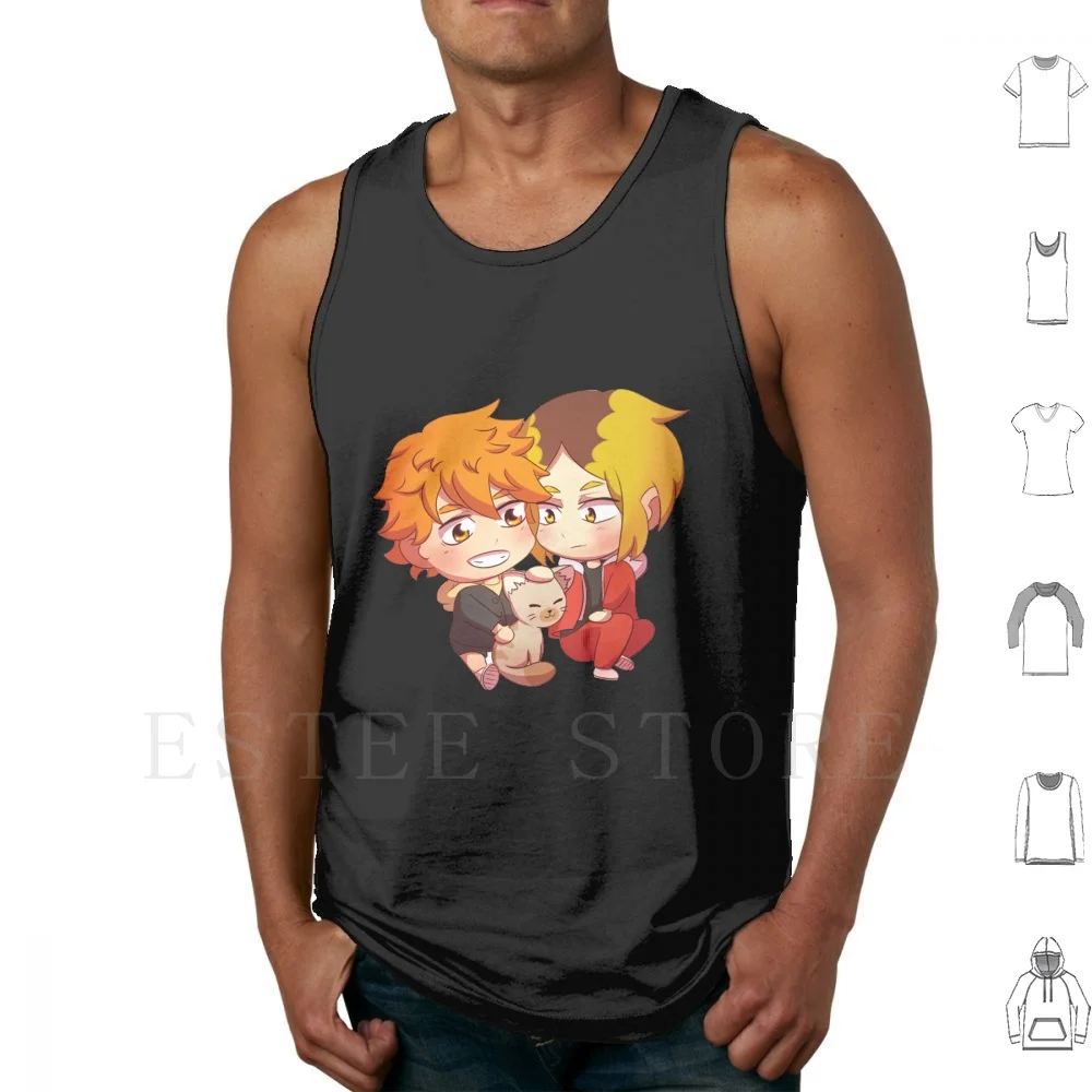 Hinata Kenma Tank Tops Vest Anime Chibi Cute Oikawa Oikawa Tooru Tooru Keychain Oomanagarcha Colour Volly Ball
