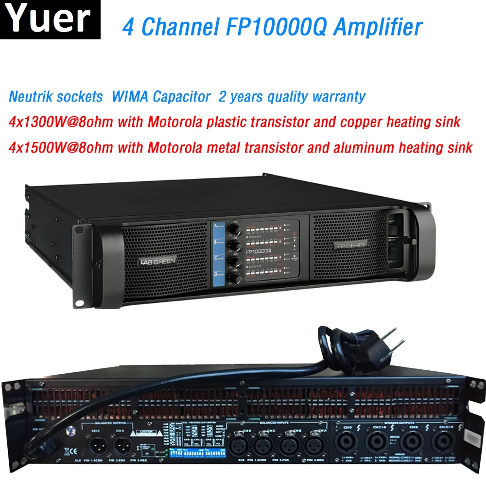 

4 Channel FP10000Q line array amplifier NEUTRIK Connectors WIMA Capacitor line array professional Sound Power Amplifier Line