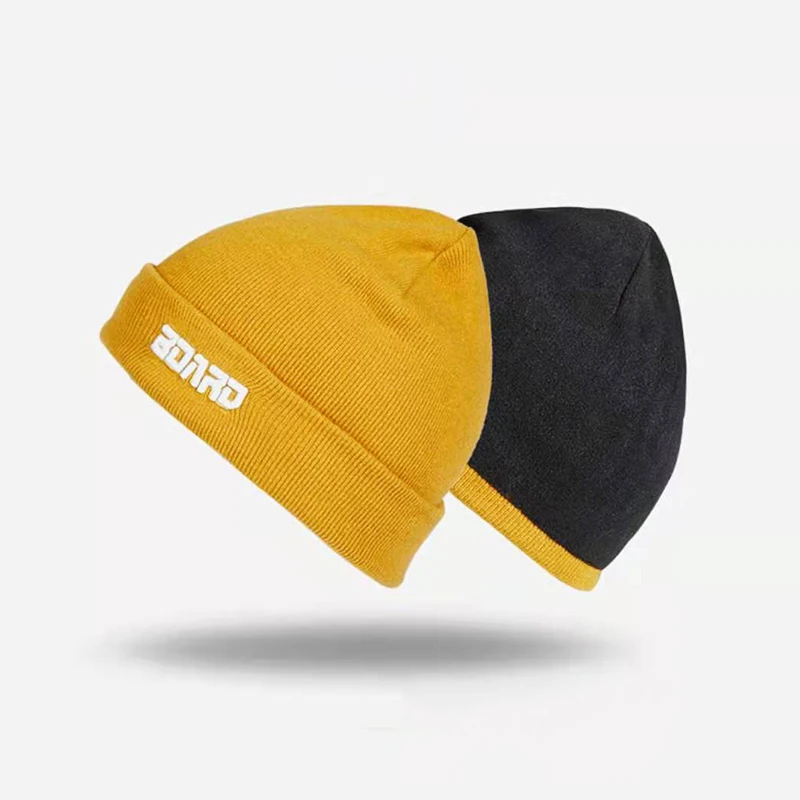 

Men Hat Large Size Winter Solid Color Knit Beanie Hat Men's Winter Hats Boy Warm Plus Velvet Thicken Hedging Cap Skullies