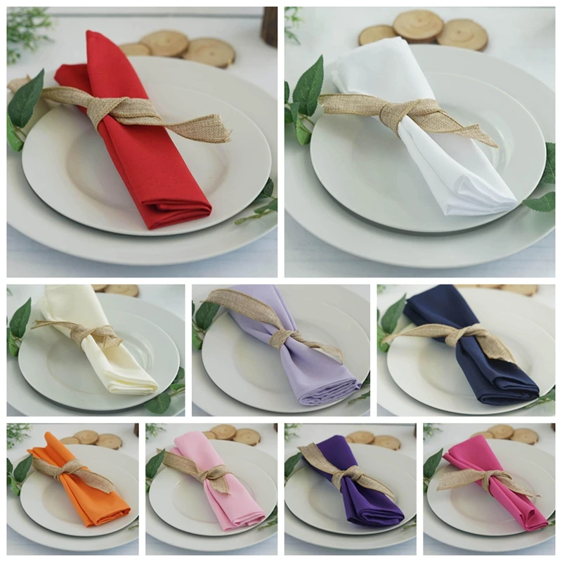

High Thick Polyester Table Linen Napkin Wedding Table Cloth Napkins For Event Banquet Decoration