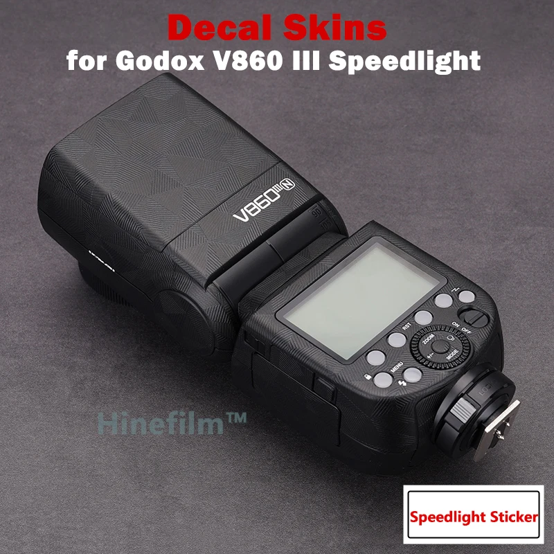 Hinefilm Skin for V860III V860 III Speedlite Cover Sticker for Godox V860IIIS V860IIIN V860IIIC Camera Flash Premium Decal Skin