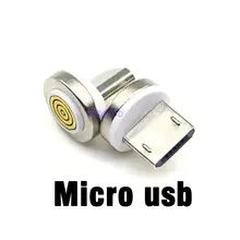 Conector magnético giratorio de datos y carga rápida microusb