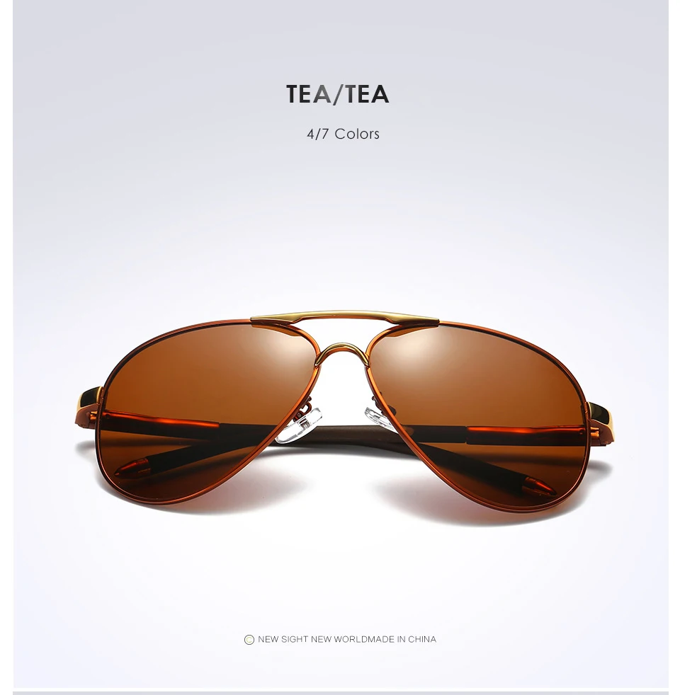 Neue Design Outdoor Sport Pilot Polarisierte Sonnenbrille Männer Frauen Anti-Glare Fahren Gläser Trendy Shades Spiegel Objektiv sonnenbrille – Detail 17