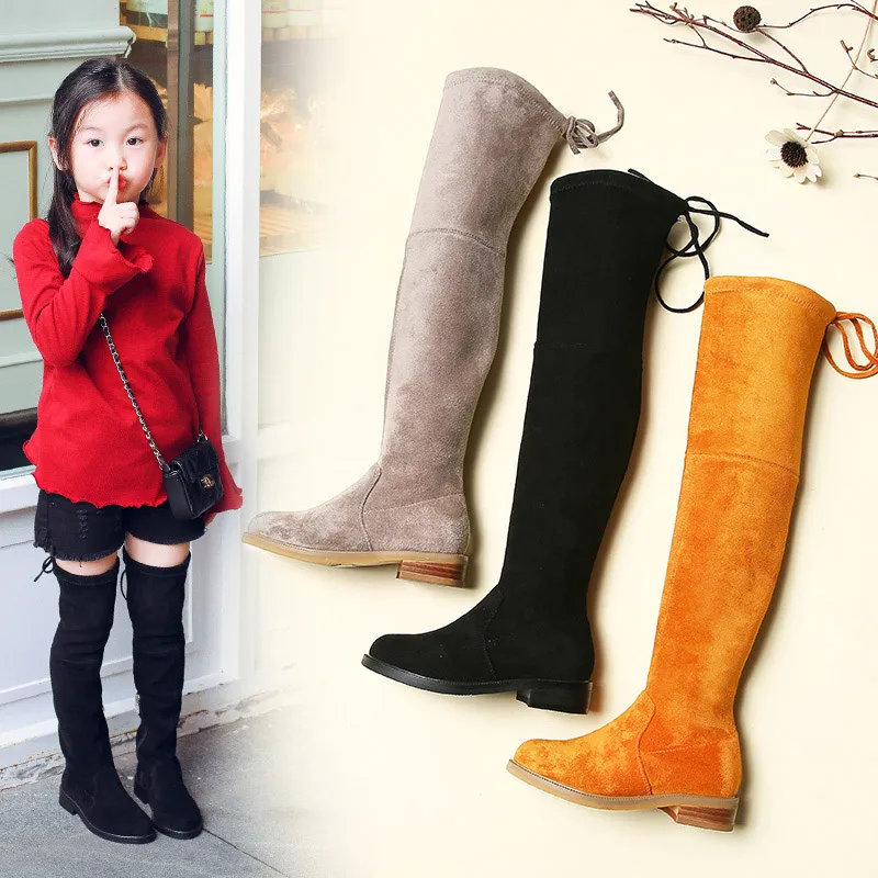 Children Over Knee Boots Girl Shoes Knee Fashion Children Boots 2019 Autumn And Winter Princess Girls Boots