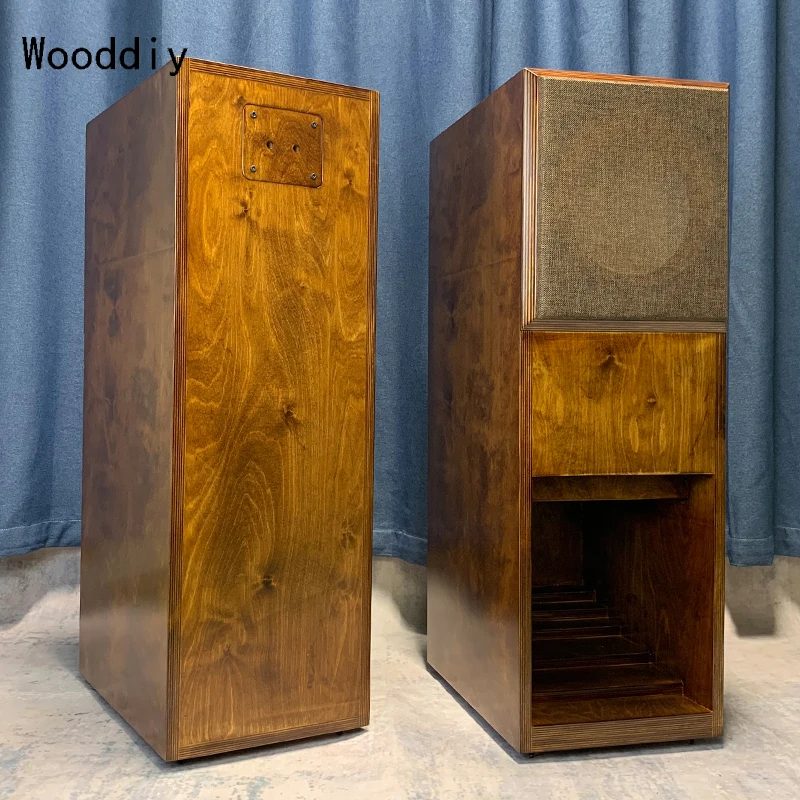 Wooddiy 8 Inch One Pair Speaker Empty Cabinet Fostex Fe208NS Shell Floor Box Labyrinth Full-range Acoustic Box