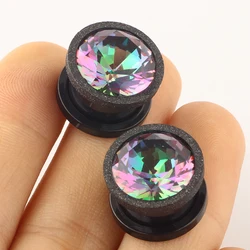 2PCS 316L Stainless Steel Ear Plugs tunnels Piercing Ear Expander Flesh Piercing Body Jewelry For Man Woman 6mm-16mm