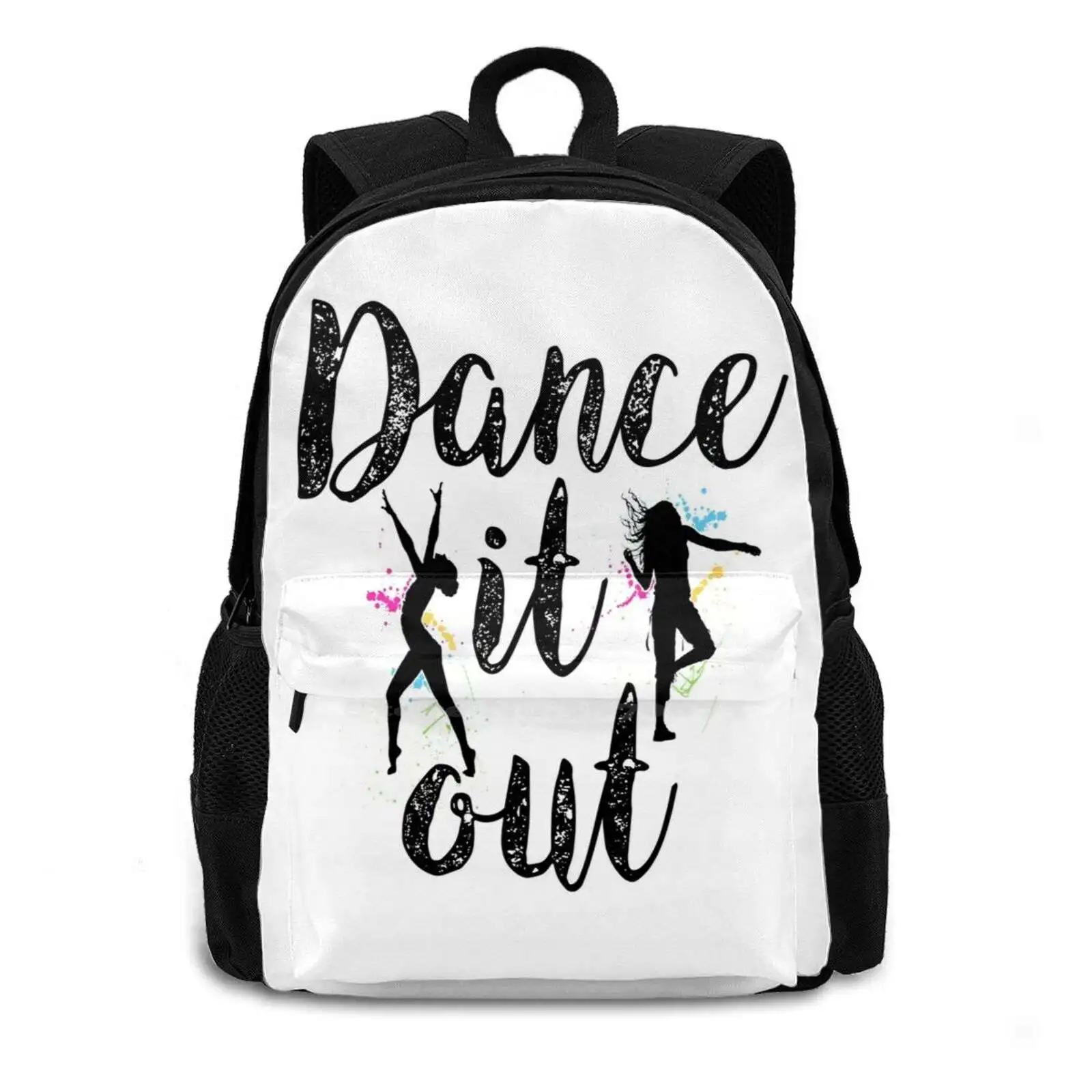 Dance It Out 3d Print Design Backpack Casual Bag Dance Hobby Freestyle Ballet Jazz Ballroom Training Gym Studio Street