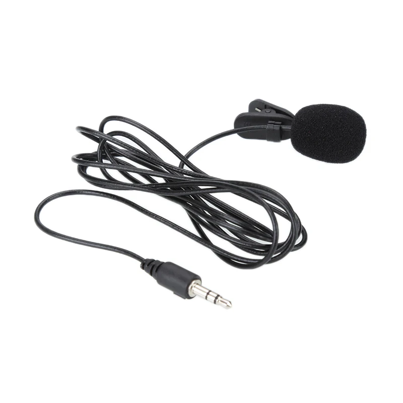 3.5mm Clip-on Lapel External Lavalier Microphone for Cell Phone PC Laptop Pad SH