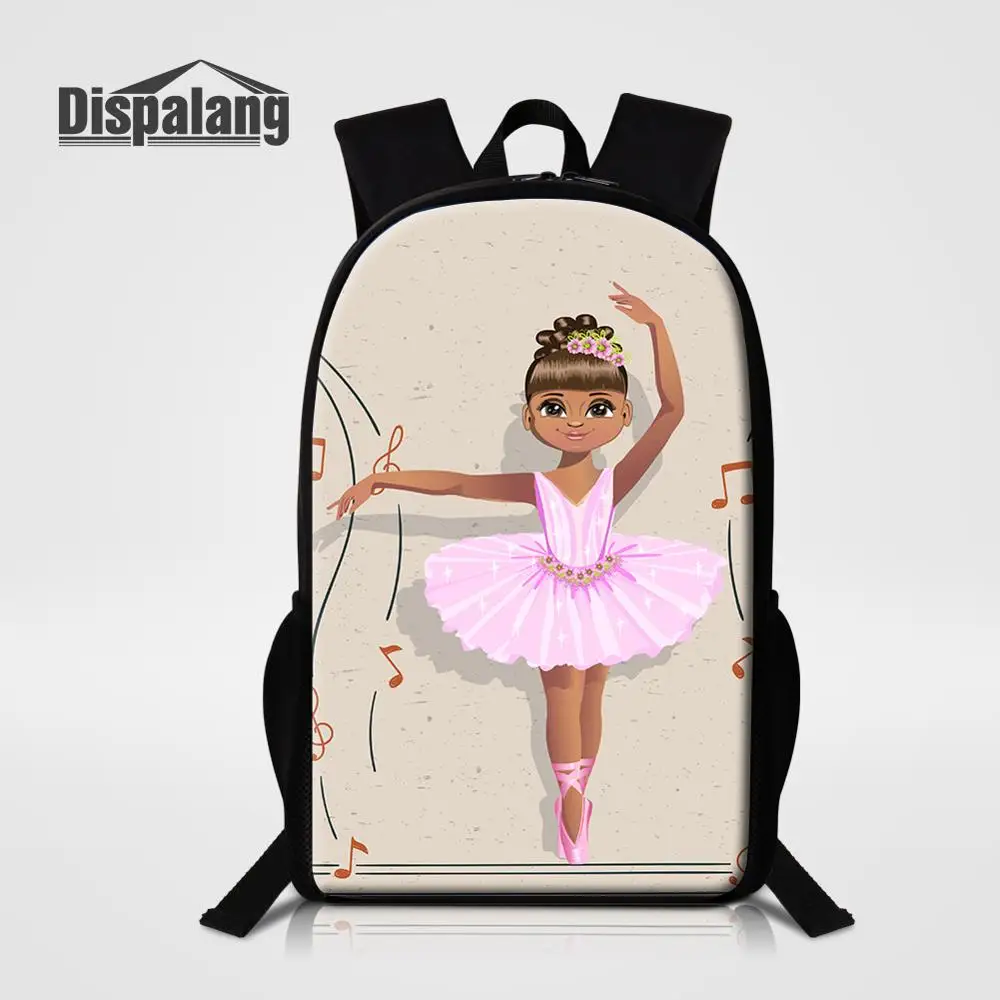 

Dispalang Female Cute School Backpack Custom Ballet Printing Women Travel Shoulder Bags 16 Inch Large School Bag For Teenage Gir