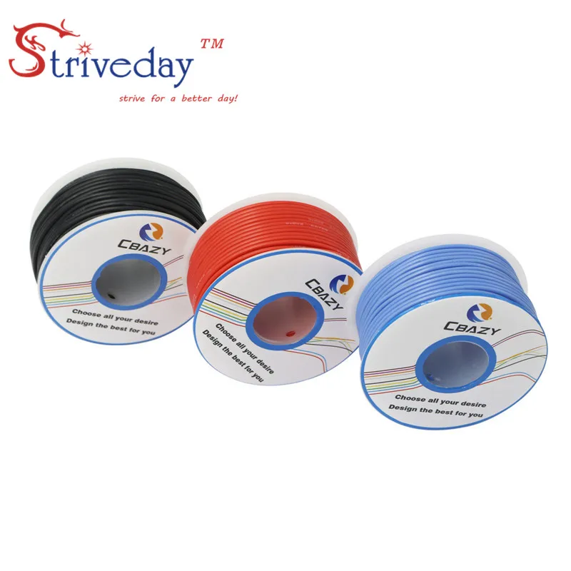 18AWG 45m/box (3 color Mix set kit) Flexible Silicone stranded Cable Wire Insulation Tinned Copper Electrical Wires DIY