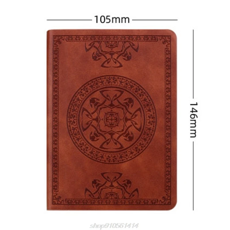 Portable Vintage Pattern PU Leather Notebook Notepad Stationery Gift Journal J03 21 Dropshipping