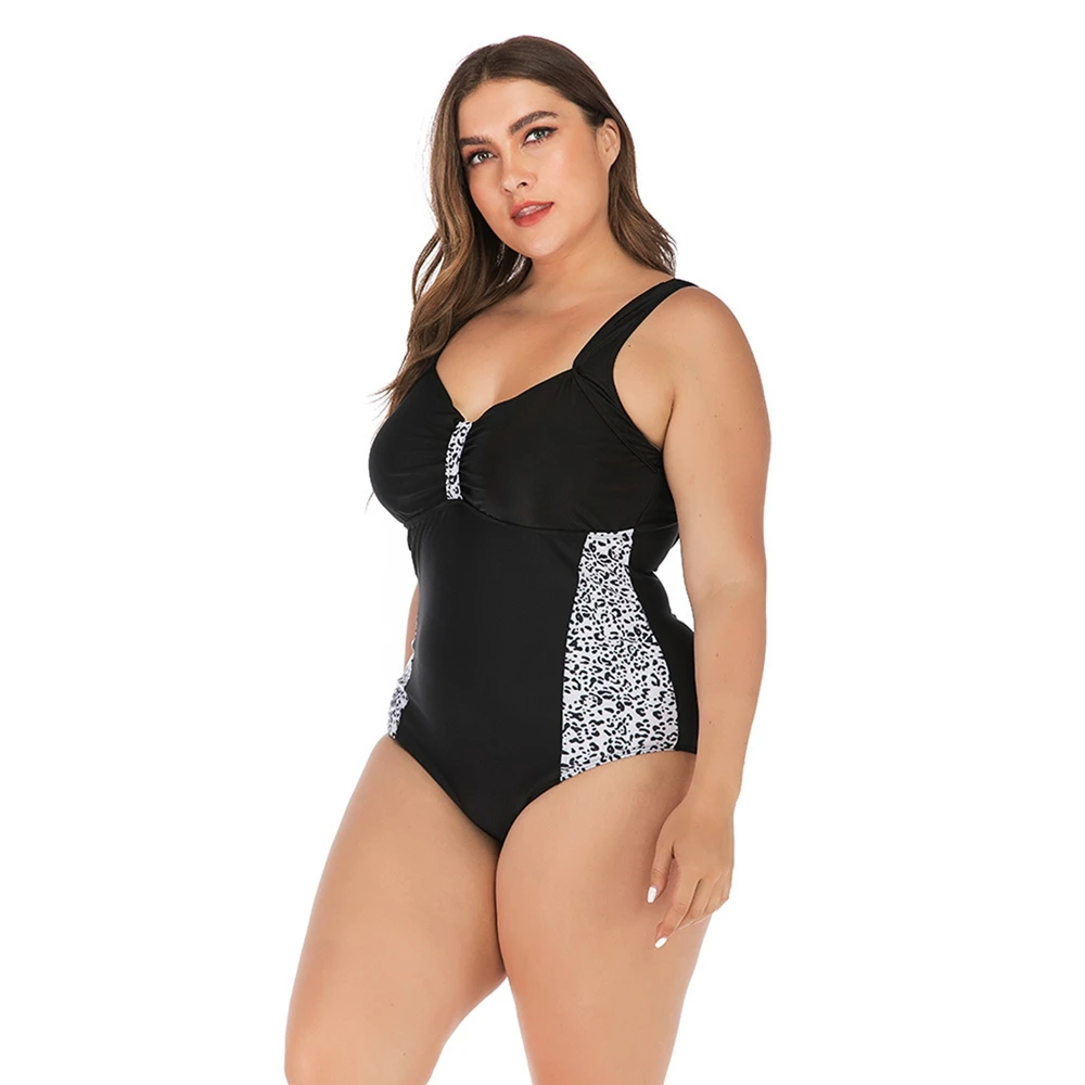 Women Plus Size One Piece Swimwear Push Up Bathing Swimsuit Female Vintage Swimming Wear Bandage Beachwear