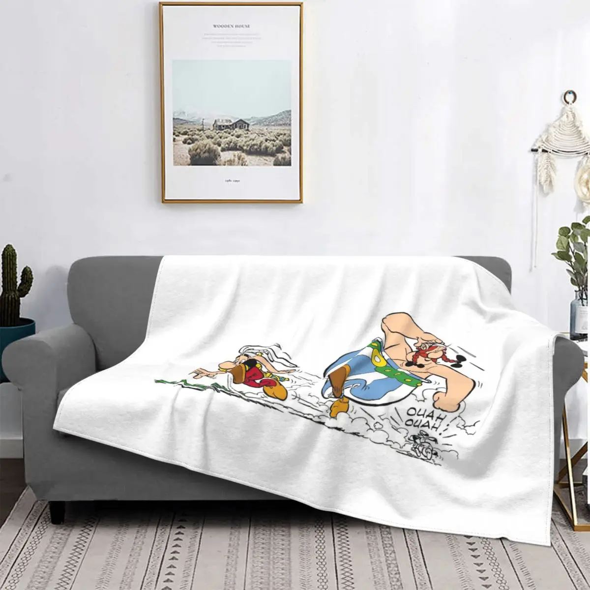 

Asterix Obelix Blankets Fleece Decoration Ultra-Soft Throw Blankets for Bedding Bedroom Plush Thin Quilt